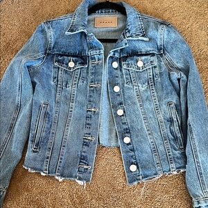 Blank NYC Light Blue Distressed Jean Jacket